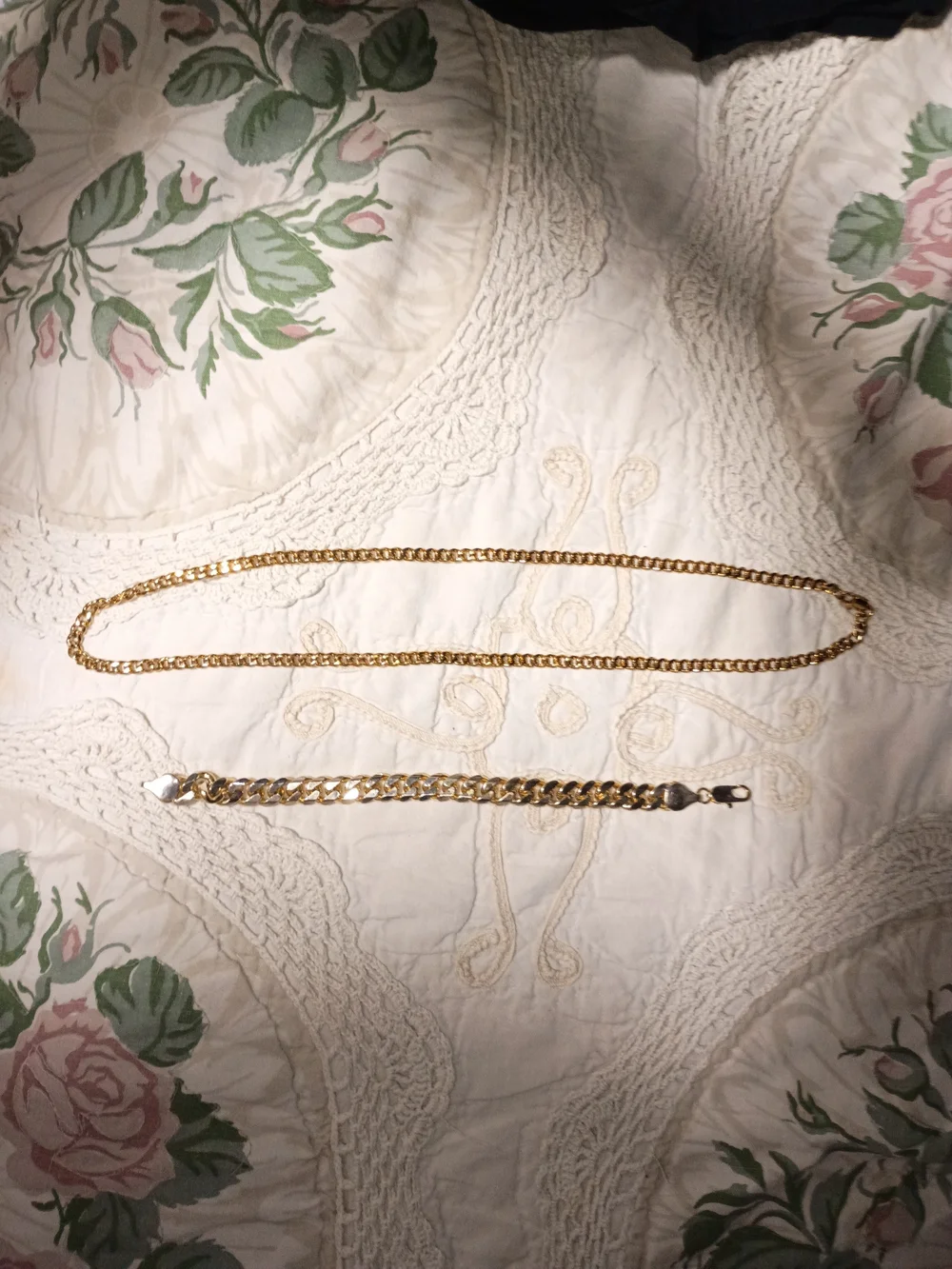 Gold Tone Cuban Link Bracelet for Men Or Women